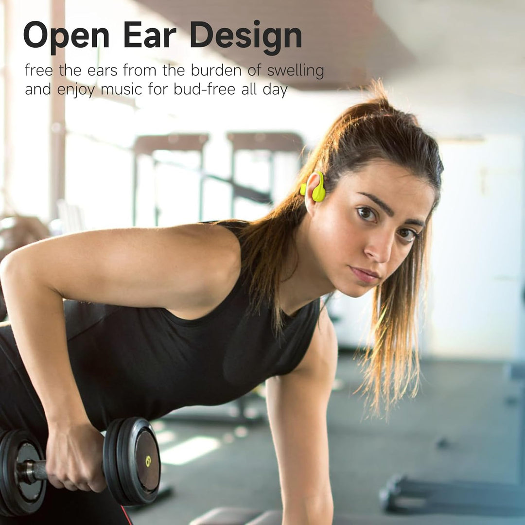 IFECCO Knochenschall Kopfhörer Bluetooth 6.2 - Open Ear Kopfhörer Kabellos,IPX5 wasserdichte Knochen