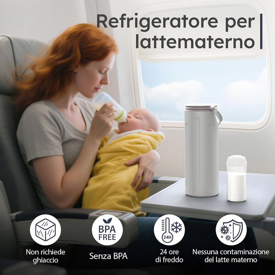 Muttermilch Aufbewahrung für Arbeit und Reisen,360°-Kühlung hält Milch 24 Stunden lang gekühlt, mit