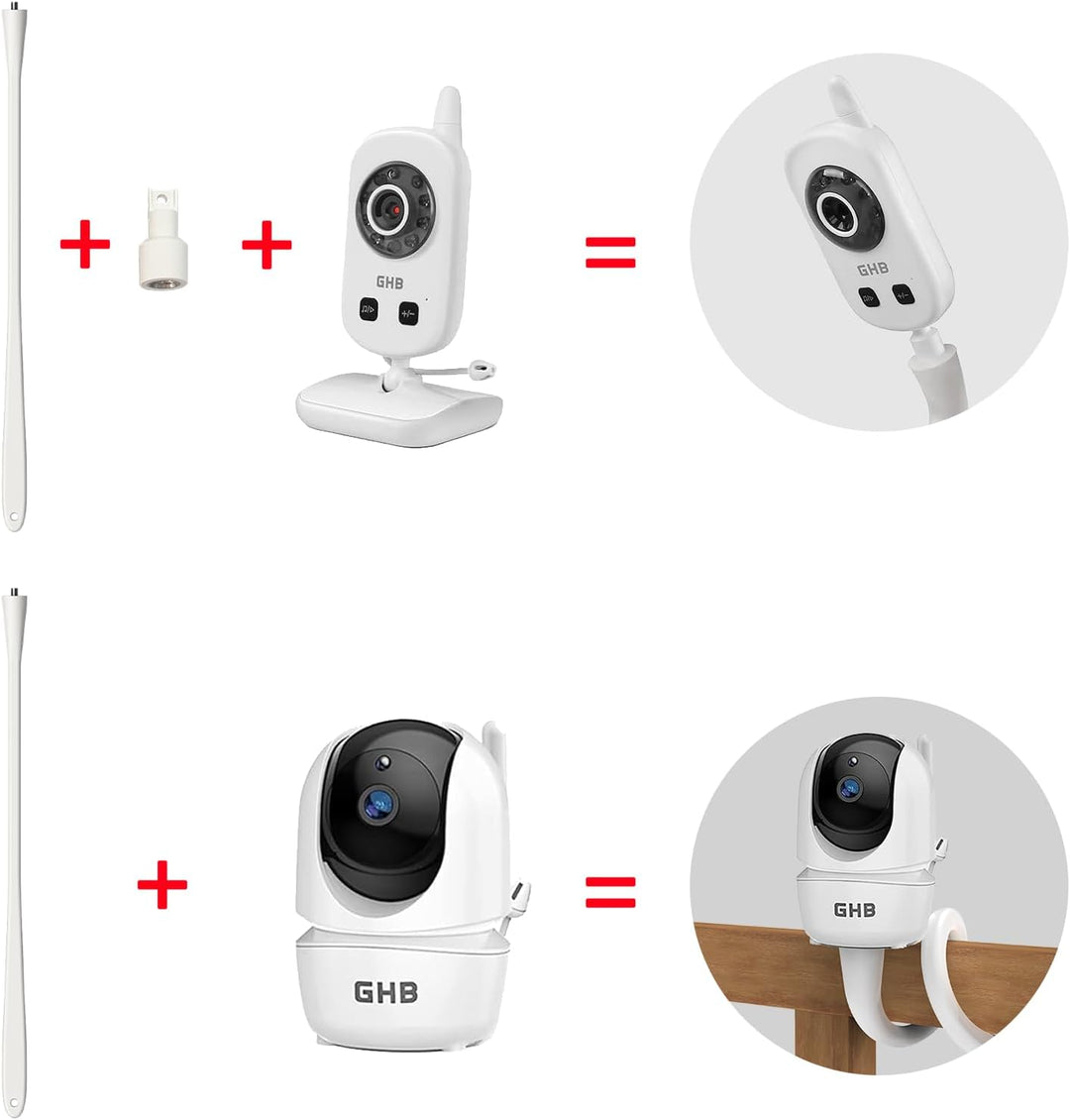 HOLACA Babyphone Halterung Flexible Krippenhalterung für GHB Babyphone Kamera Video Baby Monitor 2,4