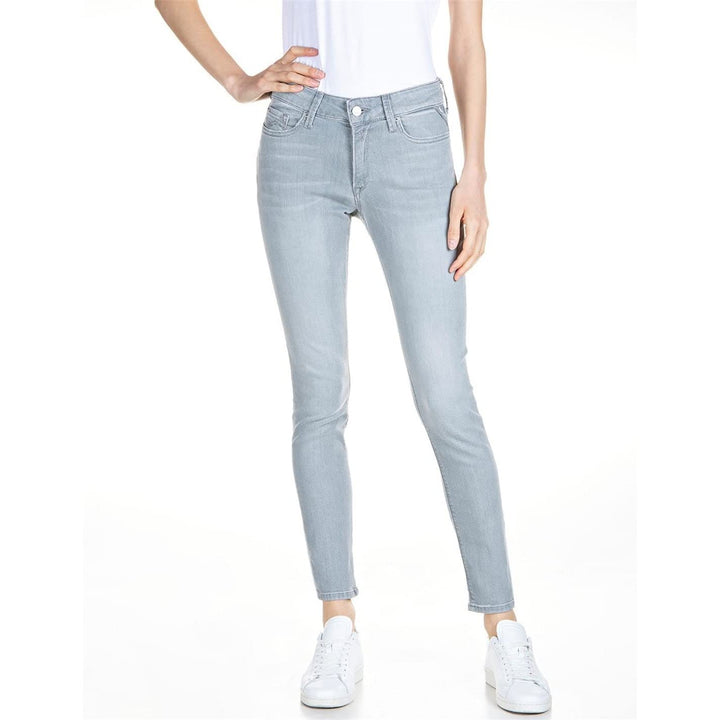 Replay Damen Jeans Luzien Skinny-Fit mit Power Stretch 31W / 30L 95 Light Grey, 31W / 30L 95 Light G