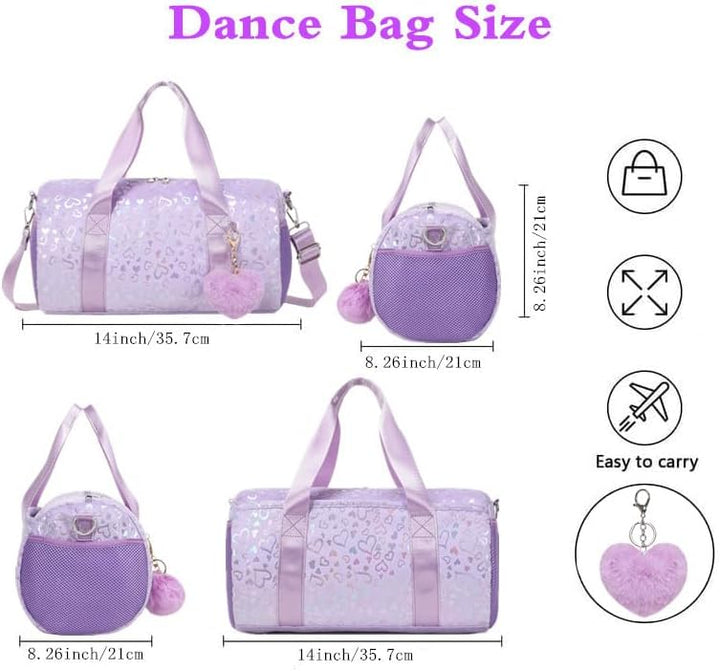 Kinder Sporttasche Mädchen Schwimmtasche Turntasche Gym Tasche Tanztasche Balletttasche Mädchen mit