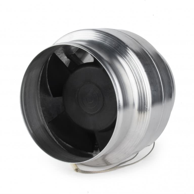 Hitzebeständiger Rohrventilator System Ø 100, Fördermenge 205 m³/h, Ausführung ohne Rückstauklappe,