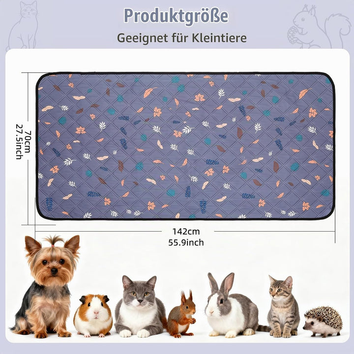 2 Stück PIPI Pads 142x70cm für Meerschweinchen, wasserdichte &amp; rutschfeste Unterlage mit 4 Lagen, su
