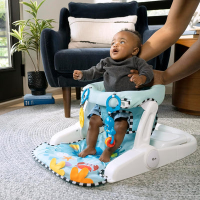 Baby Einstein Sea of Support 2-in-1 Sit-Up Bodensitz, mit abnehmbarem Tablett und Spielzeug