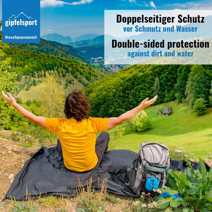 gipfelsport Picknickdecke - Outdoor Picknick Decke I Stranddecke, wasserdicht, waschbar, sandfrei I