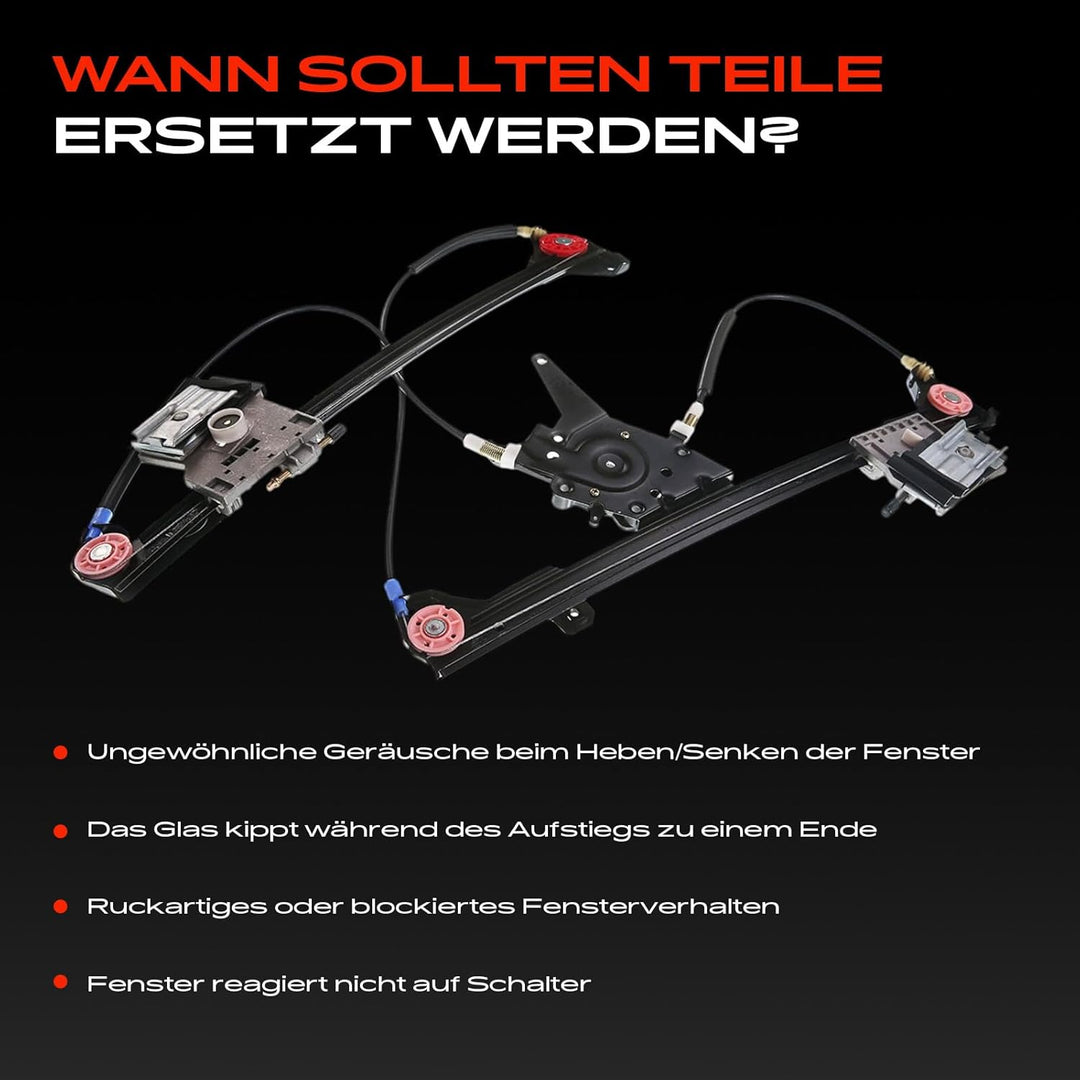 Frankberg Fensterheber Ohne Motor Vorne Links Kompatibel mit Golf III Cabriolet 1E7 1.6L-2.0L 1993-2