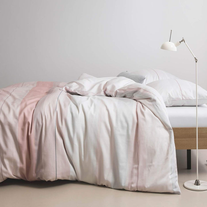 Marc O Polo Bettwäsche Vaja Coral pink 1 Bettbezug 155 x 220 cm + 1 Kissenbezug 80 x 80 cm