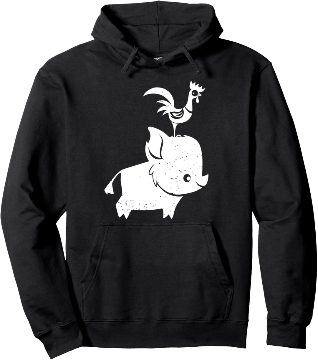 Disney Moana Pua And Hei Hei Profile Stamp Pullover Hoodie