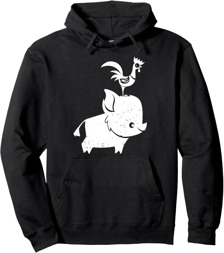 Disney Moana Pua And Hei Hei Profile Stamp Pullover Hoodie