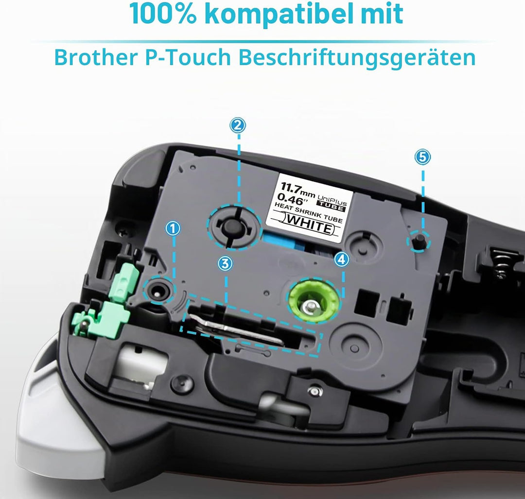 UniPlus 3x Kompatibel Schrumpfschlauch Ersatz für Brother Hse-231 Hse231 Etikettenband für Brother P