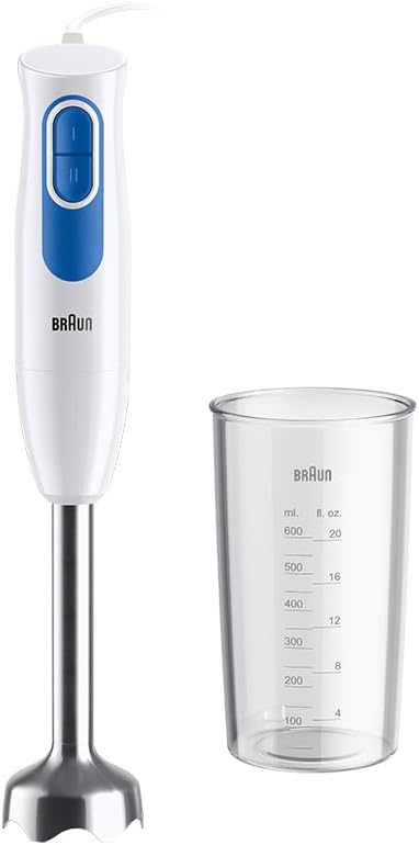 Braun Stabmixer MQ20.001M - MultiQuick 2 Pürierstab mit Edelstahl-Mixfuss, für Saucen, Smoothies und