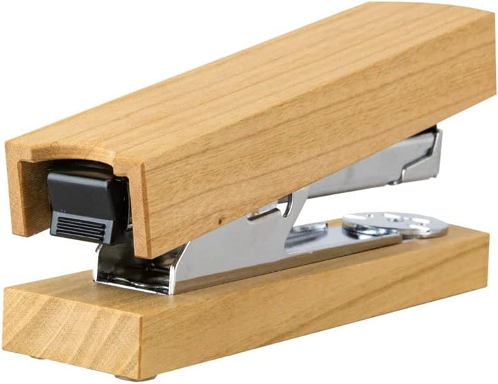Hefter Tacker aus Holz Kirschholz Edelstahl nachfüllbar für Büro 2–30 Blatt Kapazität