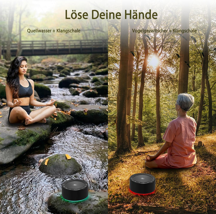 Kipcush Tibetische Meditationsschalen-Klangmaschine – 7 Klangschalen in verschiedenen Grössen für Yo