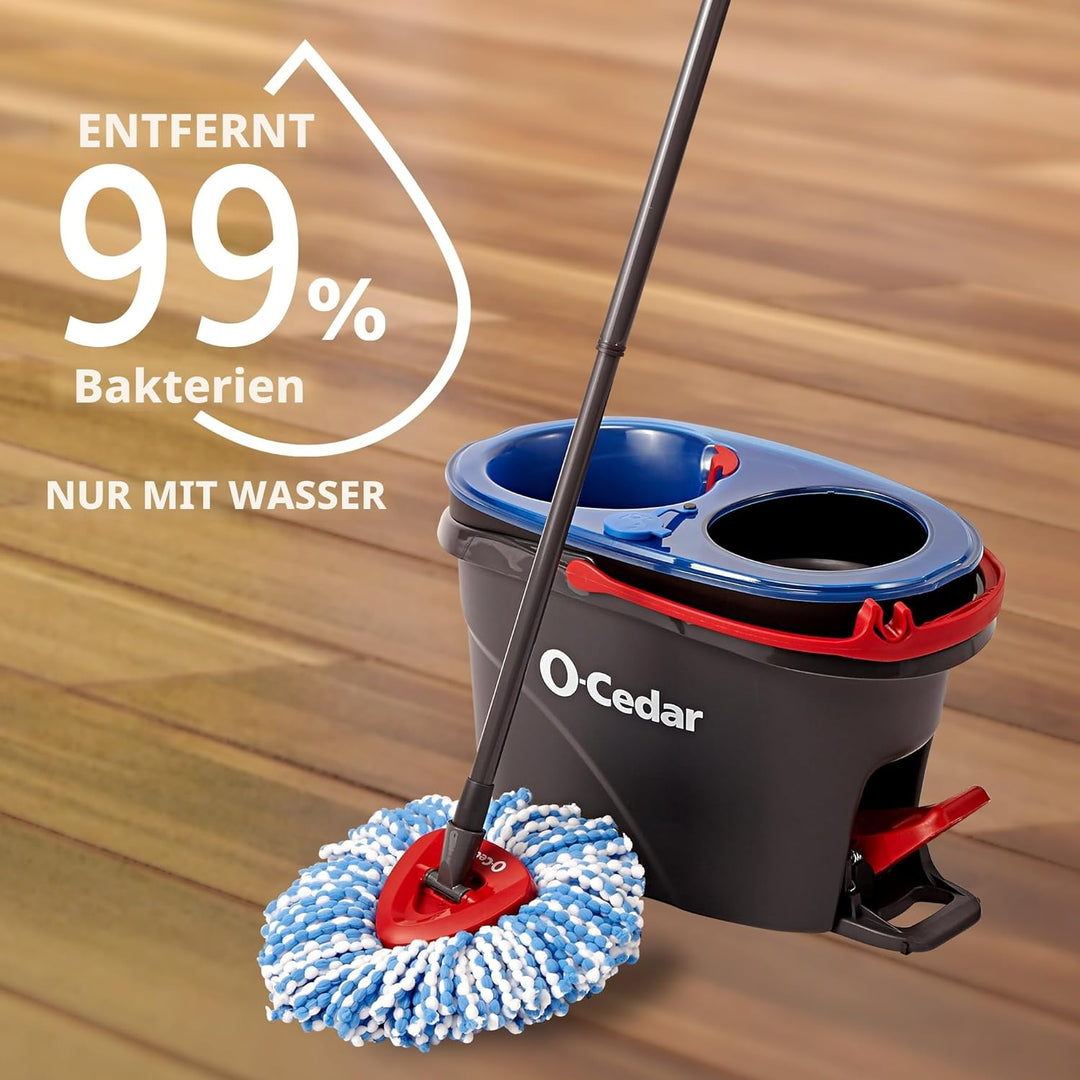 O-Cedar Refills EasyWring Mikrofaser-Drehmopp, Bodenreinigungssystem mit 2 zusätzlichen, Plastik, Ri