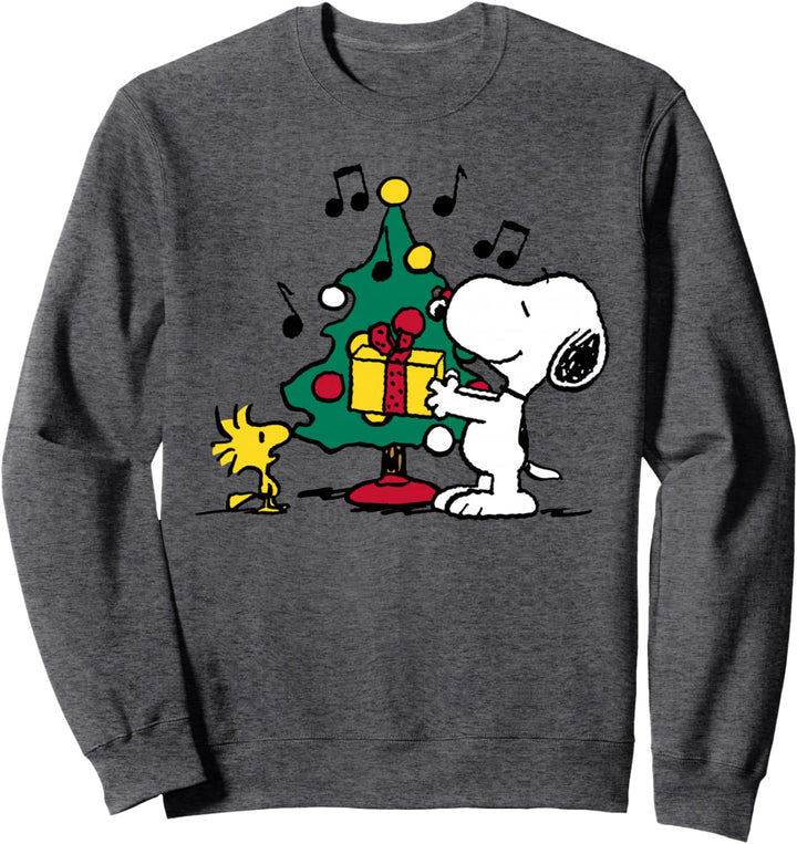 Peanuts Snoopy and Woodstock Feiertags-Weihnachtsbaum Sweatshirt