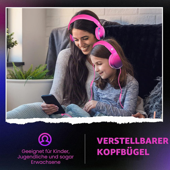 RockPapa Grade Faltbare HiFi Kopfhörer Headphones mit Mikrofon für Computer PC Cellphones Tablets iP