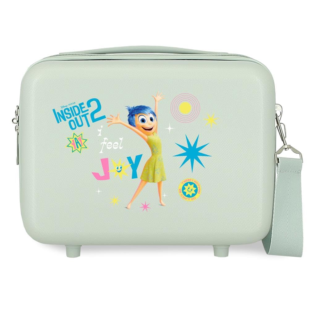 Disney Inside Out 2-Kabinen-Koffer, starres ABS, seitlicher Kombinationsverschluss, 4 Doppelrollen,