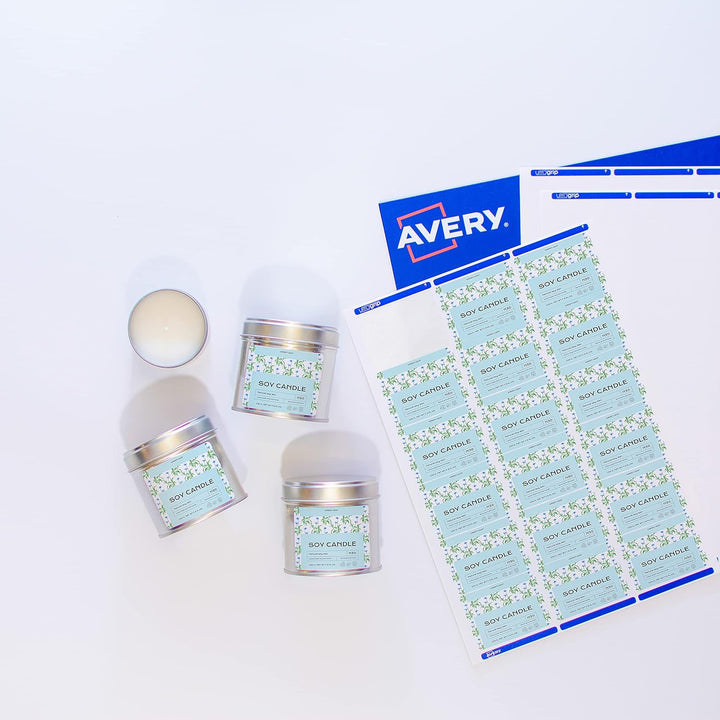 Avery Adressetiketten für Laserdrucker, ohne Papierstau, 18 pro Bogen 63,5x46,6mm weiss (9000 Etiket