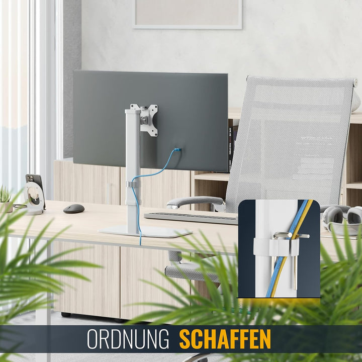RICOO Monitor Halterung Arm für Computermonitore Monitorständer Schwenkbar Neigbar TS6811 Tischhalte