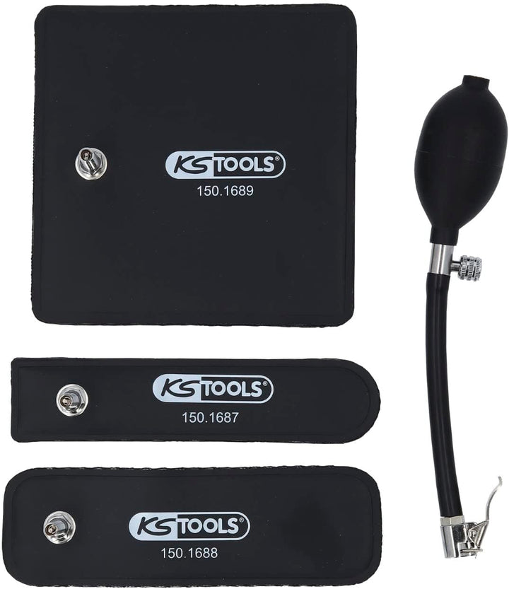 KS Tools 150.1685 Druckkissen-Satz mit Handpumpe, 4-tlg.