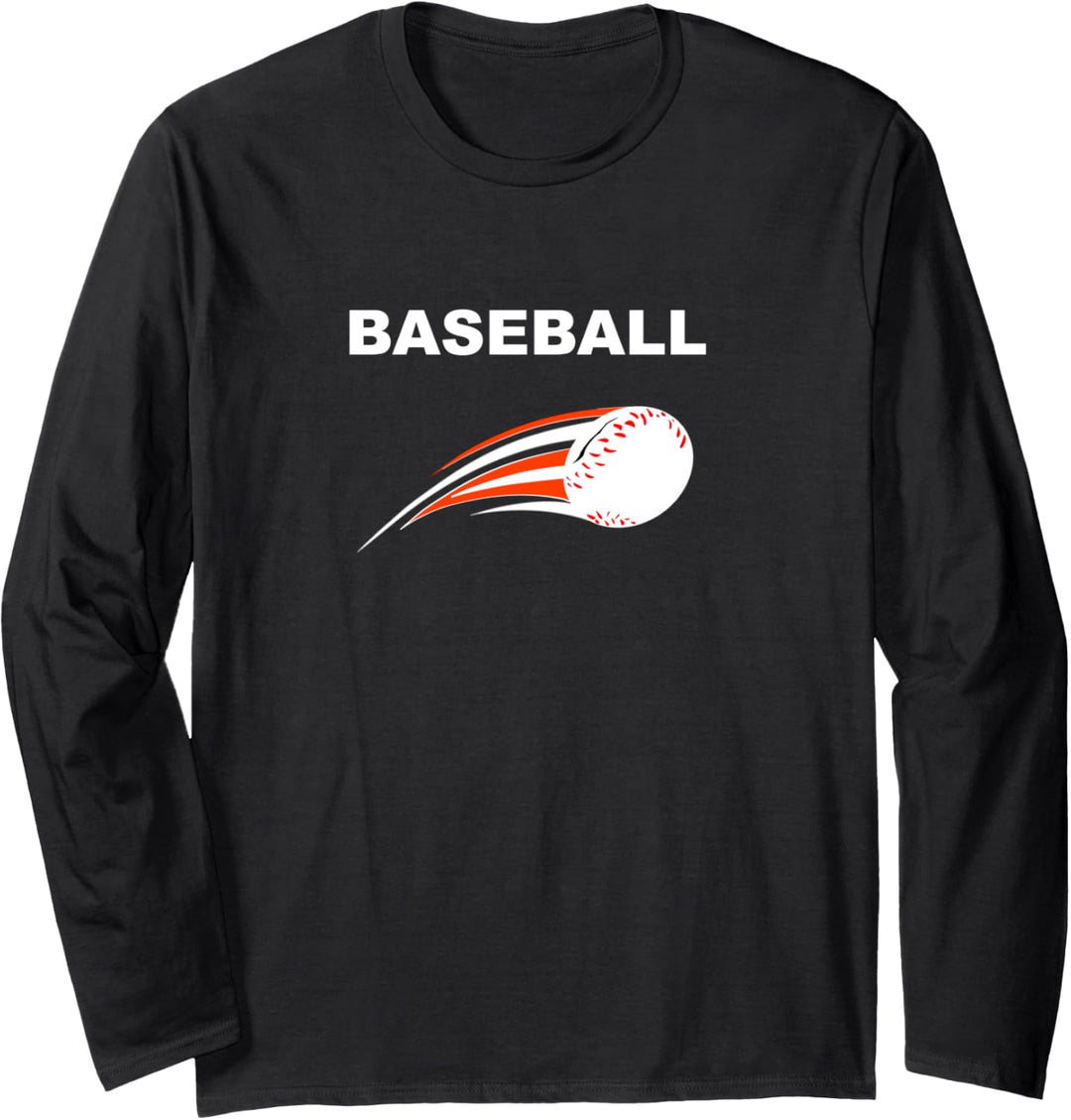 Brennender Baseball Baseballfan Langarmshirt