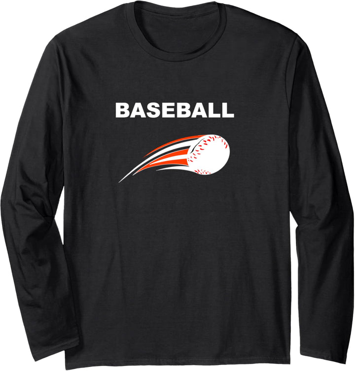 Brennender Baseball Baseballfan Langarmshirt