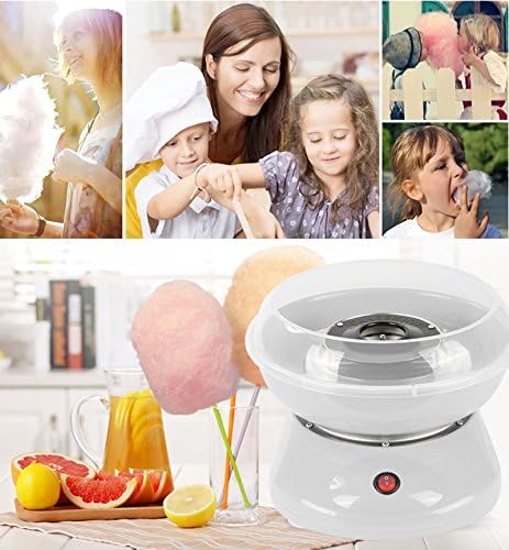 Zuckerwattemaschine, Cotton Candy Maschine, Bonbonmaschine aus Baumwolle, mit 10 Stäbchen &amp; Messlöff