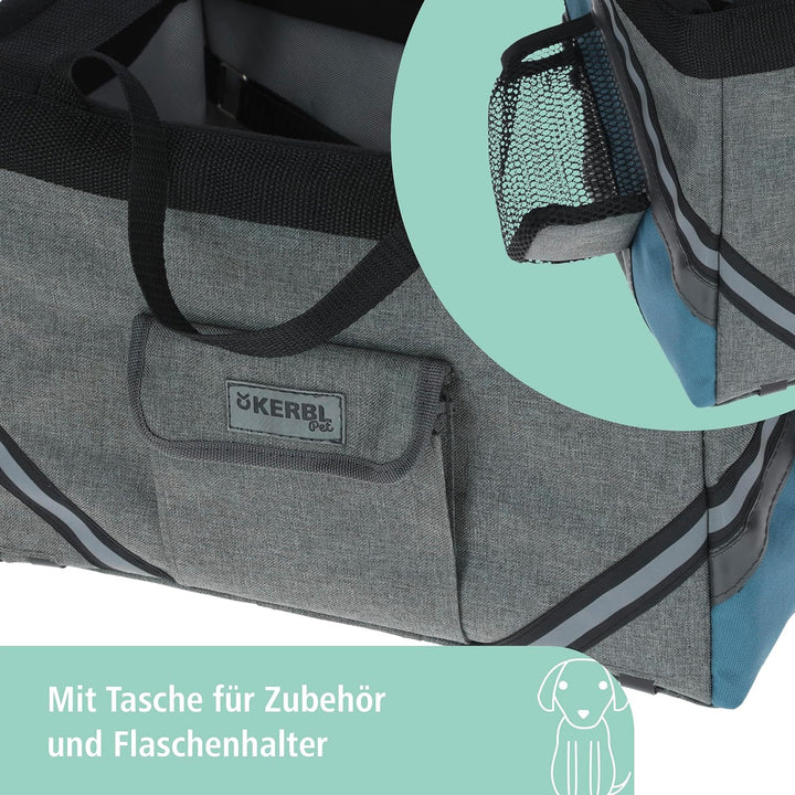Fahrradtasche Vacation 38x29x25cm, grau/blau