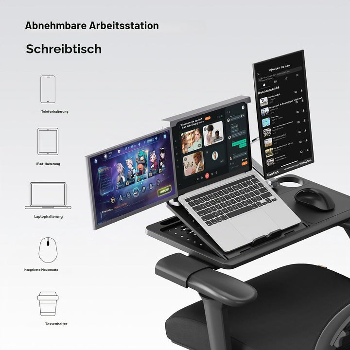 Newtral NT001 Bürostuhl Ergonomisch, Ergonomischer Schreibtischstuhl 150kg, Ergonomic Office Chair P