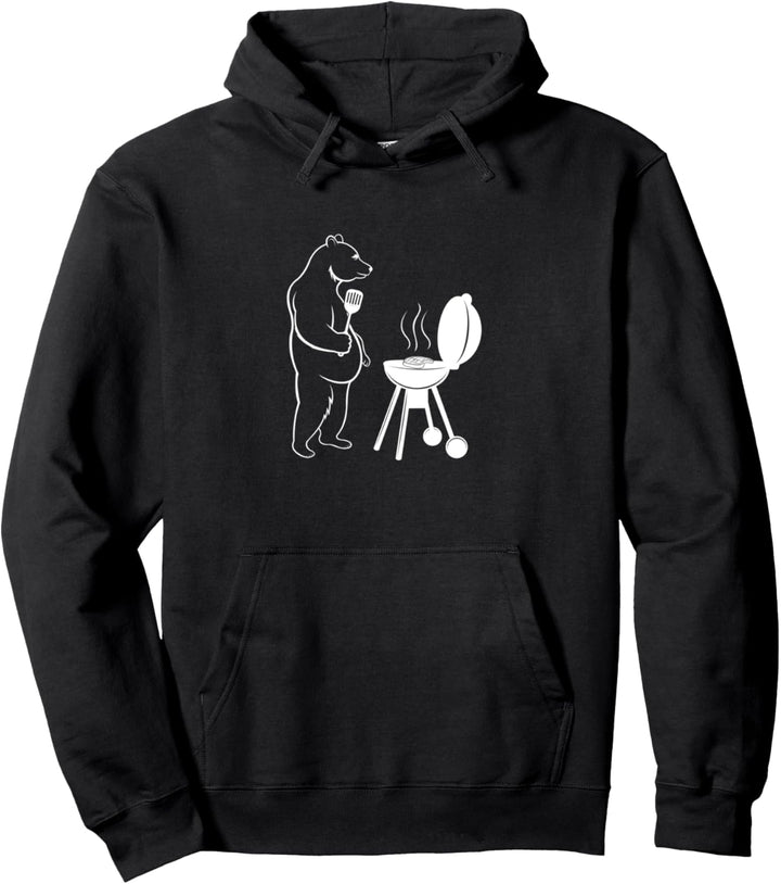 Wildtiere Grizzly Grillen Abenteuer Camping Natur Pullover Hoodie