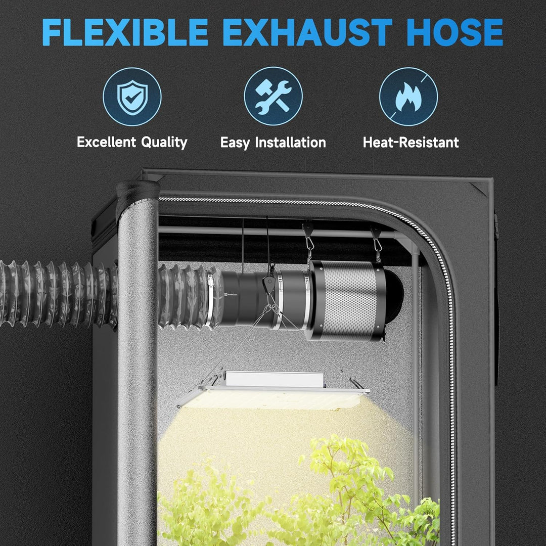 Hon&Guan ø75mm Lüftungsschlauch Schallgedämmter Wärmeisolierung Alu Flexrohr Lüftungsschlauch für Kl
