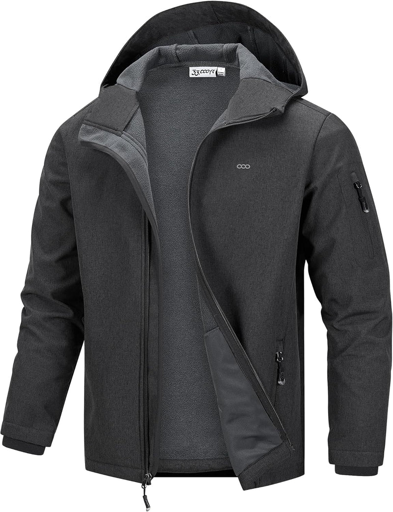 33,000ft Herren Softshell Jacke Outdoor Funktionsjacke Freizeitjacke Wasserdicht Windbreaker Regenja