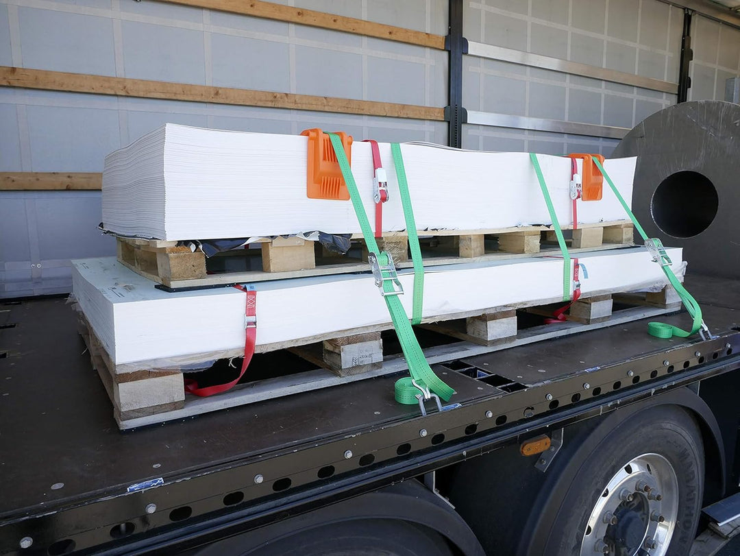 2er Set Spanngurt mit Ratsche und Profilhaken, DoZurr 2000, belastbar bis 1000 kg, 35 mm breit x 8 m