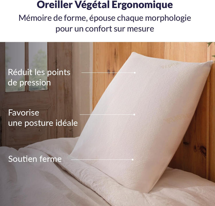 Dodo Vegetal Ergonomisches Kopfkissen, 60 x 60 cm, Weiss 60 x 60 cm, 60 x 60 cm
