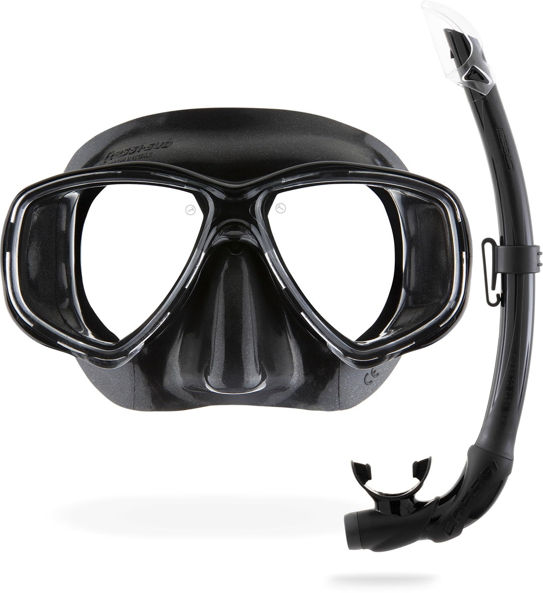 Cressi C/Set Marea VIP (New) Schnorchel Einheitsgrösse Schwarz/Schwarz, Einheitsgrösse Schwarz/Schwa