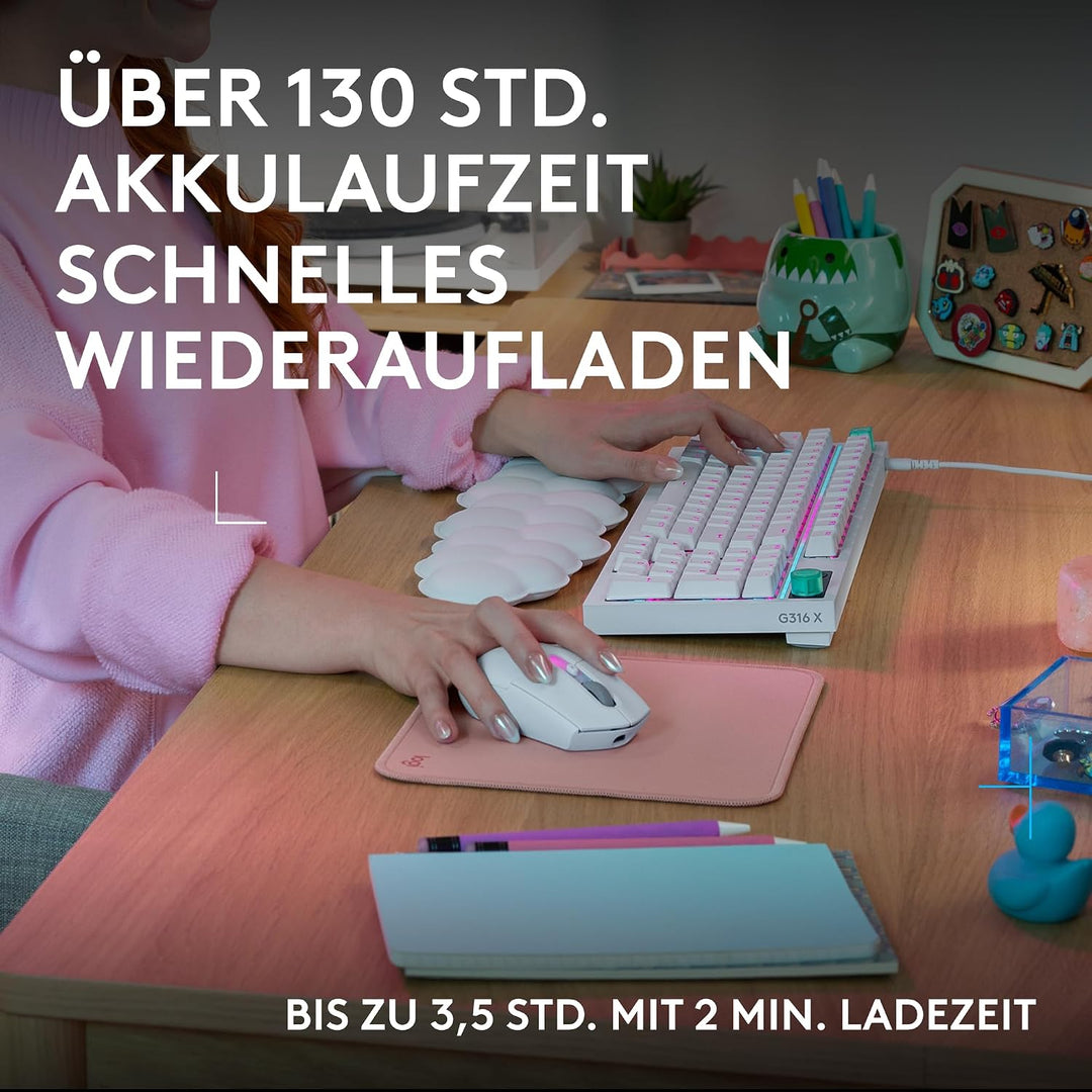 Logitech G G305 X SUPERLIGHT kabellose Gaming-Maus | Für PC/Mac, 61 g leichte Gaming-Maus, HERO 44K-