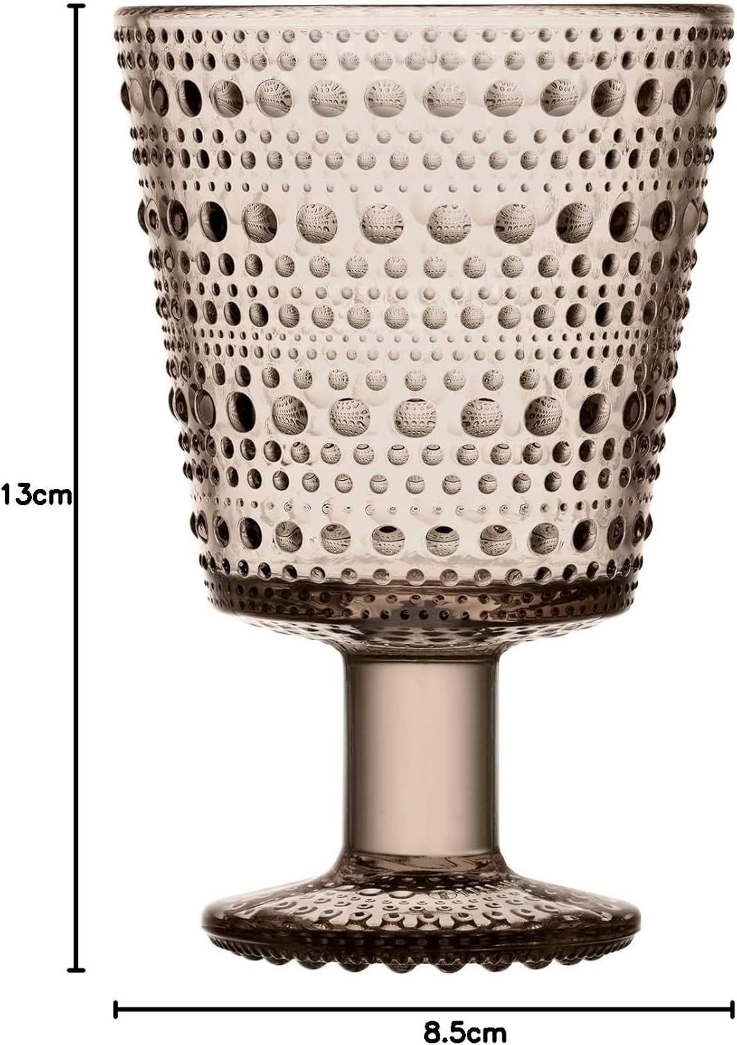Iittala 1051136 Kastehelmi 2-er Set Gläser, 26cl, leinen, Glas 26 cl Leinen, 26 cl Leinen