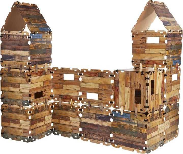 Spielhäuser - 32 Platten Spielhaus kinder, Mega Set, 4-12 Jahr, 10 m2 Baumaterial, fantasievolle Kin