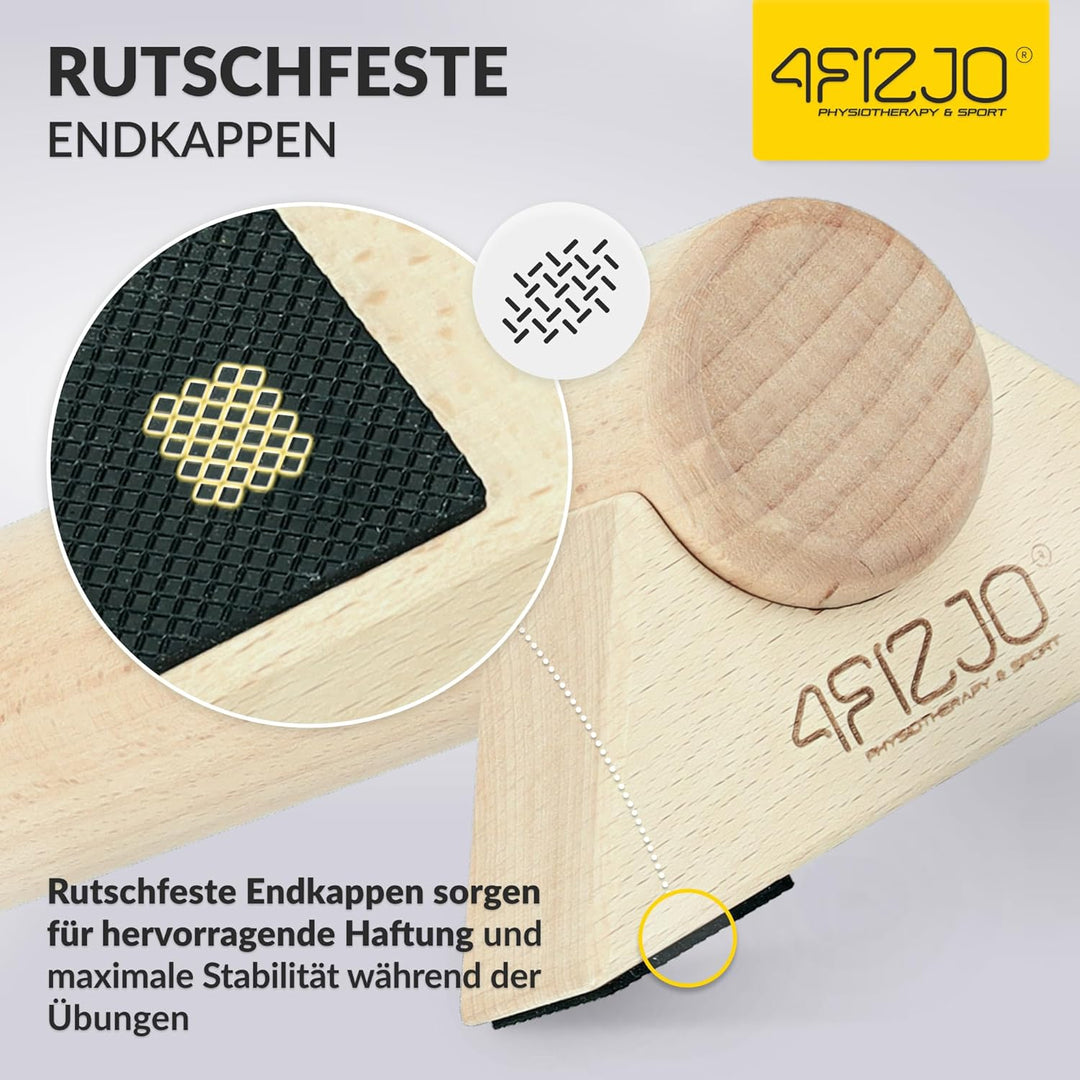 Holzbalken für Gleichgewichtstraining, 100 cm, Balance Beam aus Holz, Fusstrainer, Schwebebalken für