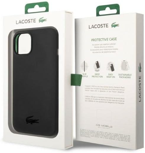 Lacoste LCHCP14MSK Hülle für iPhone 14 Plus 6,7" Schwarz hardcase Silicone