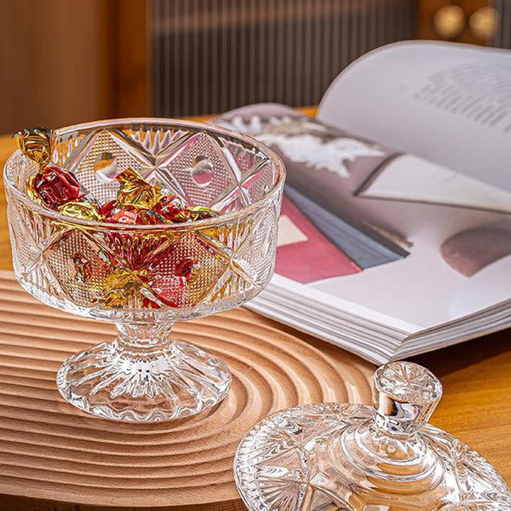 Bonbonglas aus Glas Bonbonglas mit Deckel Gläser Bonbonbehälter Vintage Bonbonglas mit Deckel für Pa