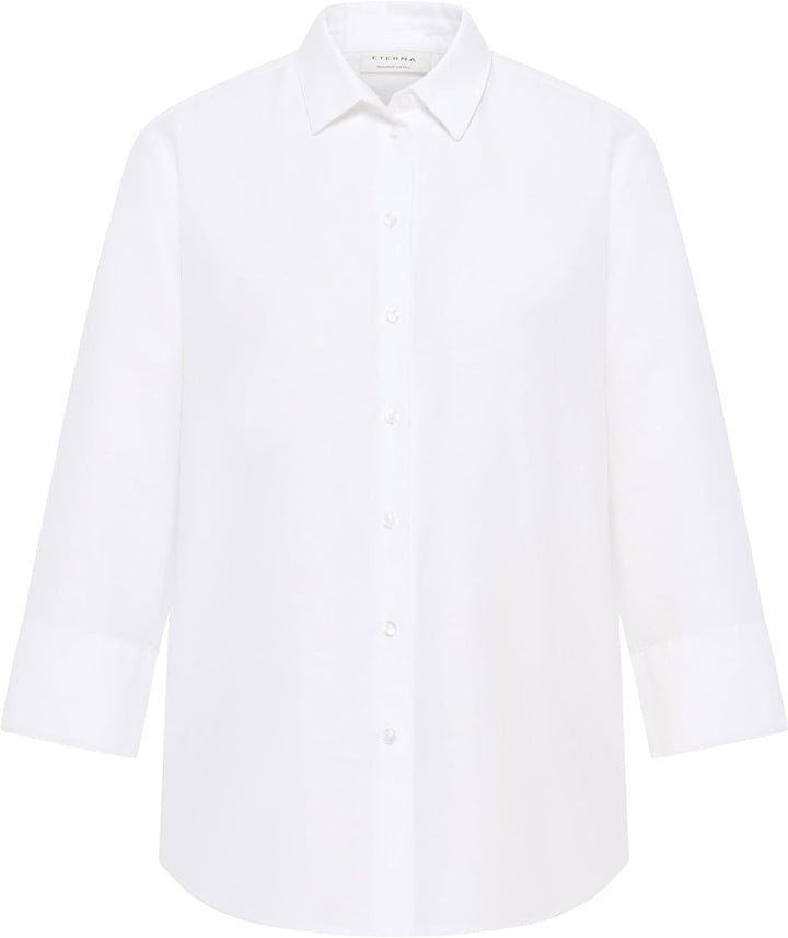 ETERNA Damen Linen Shirt Loose FIT 34 Weiss, 34 Weiss