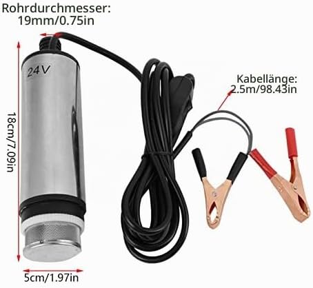 Tauchpumpe, Edelstahl-Tauchpumpe, DC 24 V Wasserpumpe, Transferpumpe für Wasser, öl, Industrielle Ta
