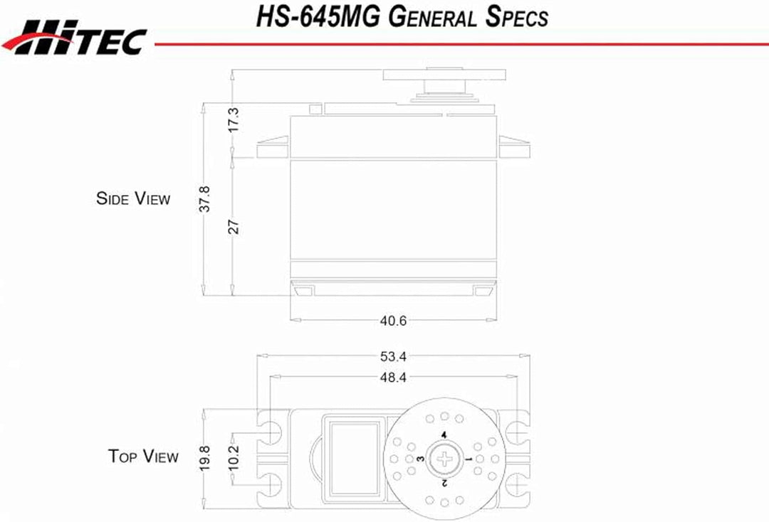 Hitec RCD HRC32645S 112645 (-) Hitec Standard HS-645MG Analog-Servo Getriebe-Material: Metall Stecks