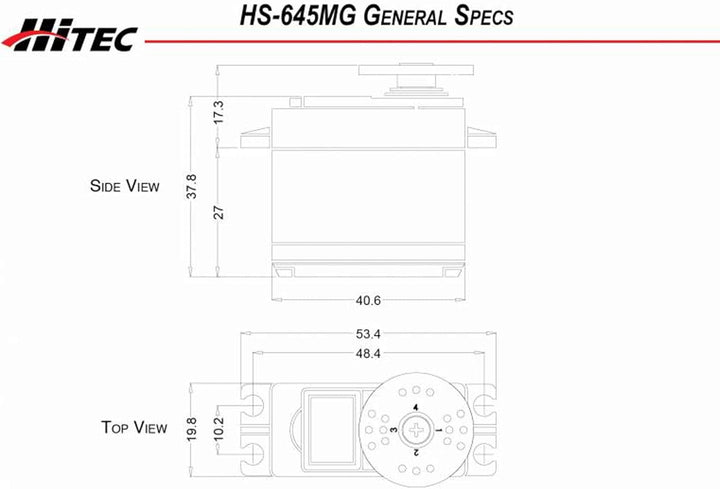 Hitec RCD HRC32645S 112645 (-) Hitec Standard HS-645MG Analog-Servo Getriebe-Material: Metall Stecks