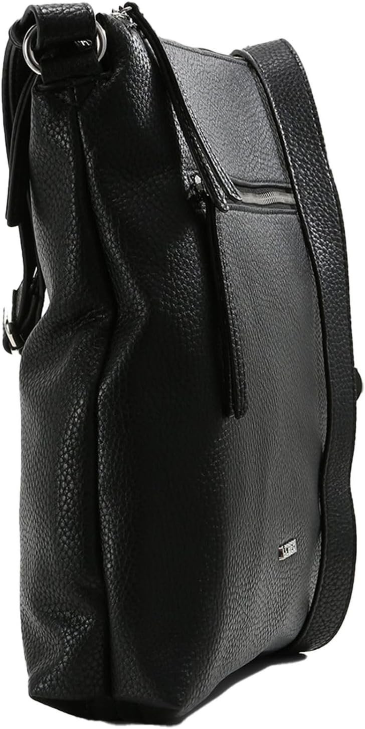 L.Credi Damen New Orleans Umhängetasche Schwarz (Schwarz)