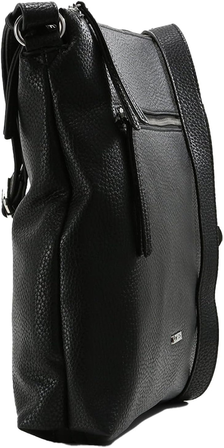 L.Credi Damen New Orleans Umhängetasche Schwarz (Schwarz)