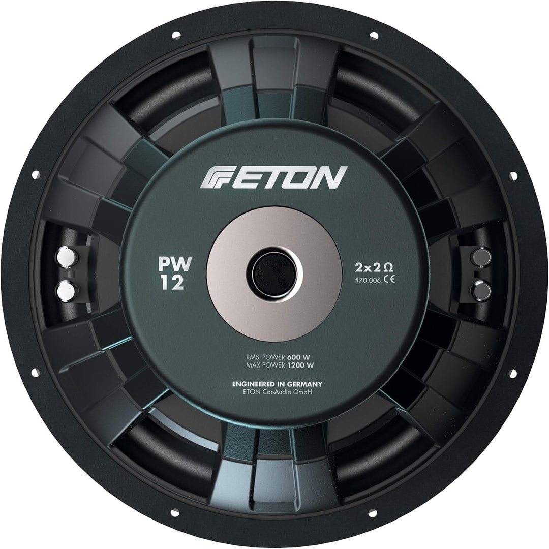 ETON PW 12: Kräftiger 30 cm / 12 Zoll Langhub Woofer, Bass fürs Auto, Bass Lautsprecher mit Ferritma