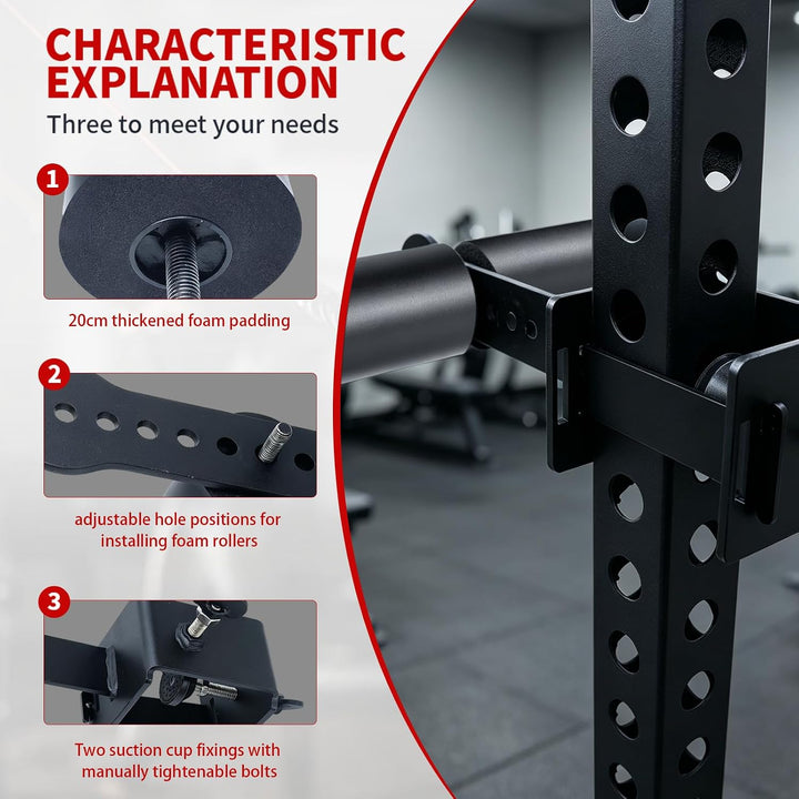 Nordic Hamstring Curl Squat Rack Attachment for 50-80cm Power Racks