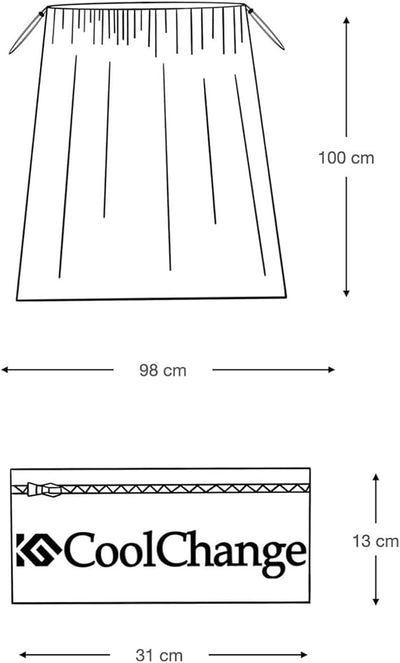 CoolChange Umkleide Poncho | Mantel zum Umziehen | Strandumkleidung Umhang | mit Öffnungen für die A